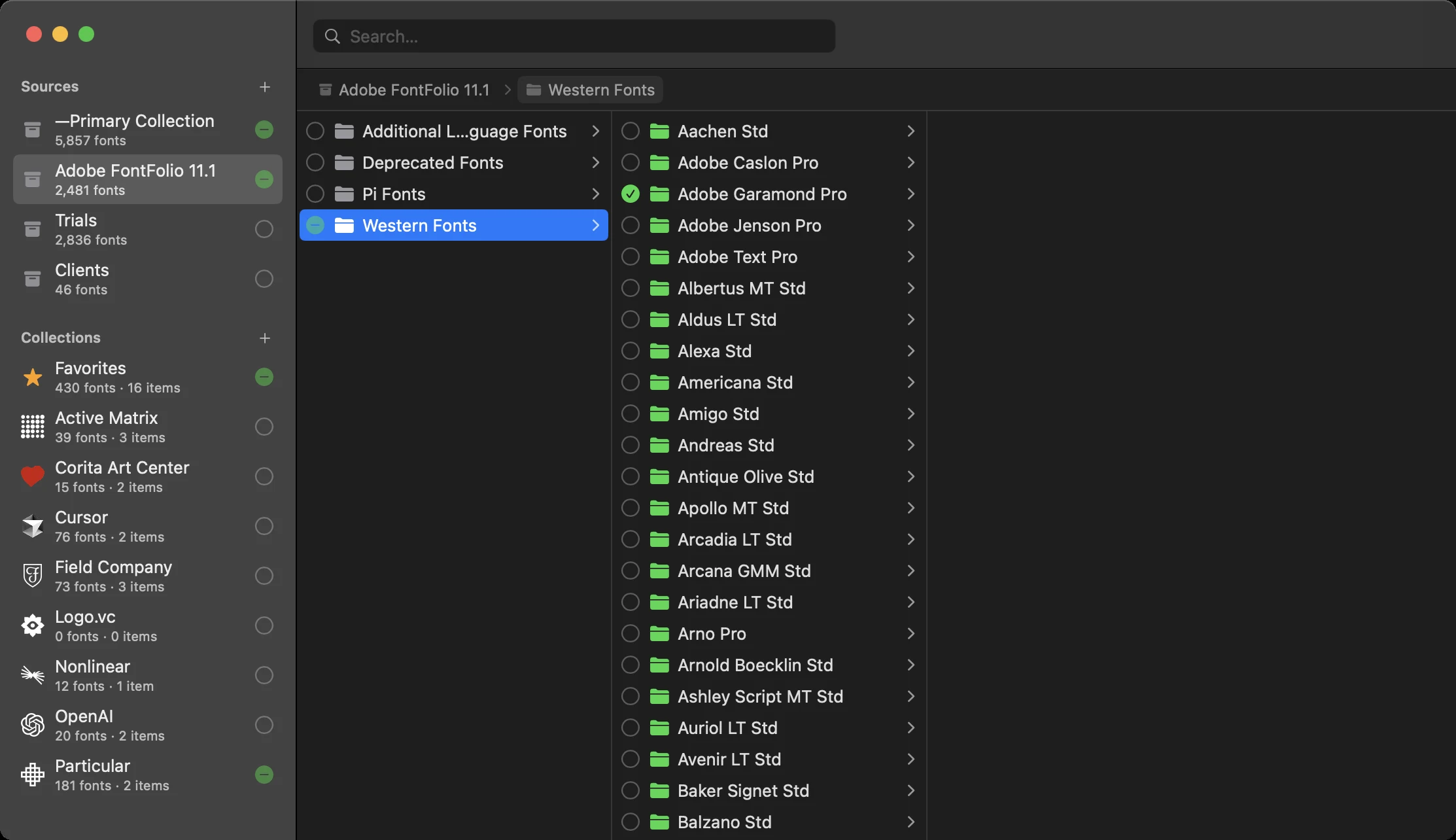 Exploring Adobe font families